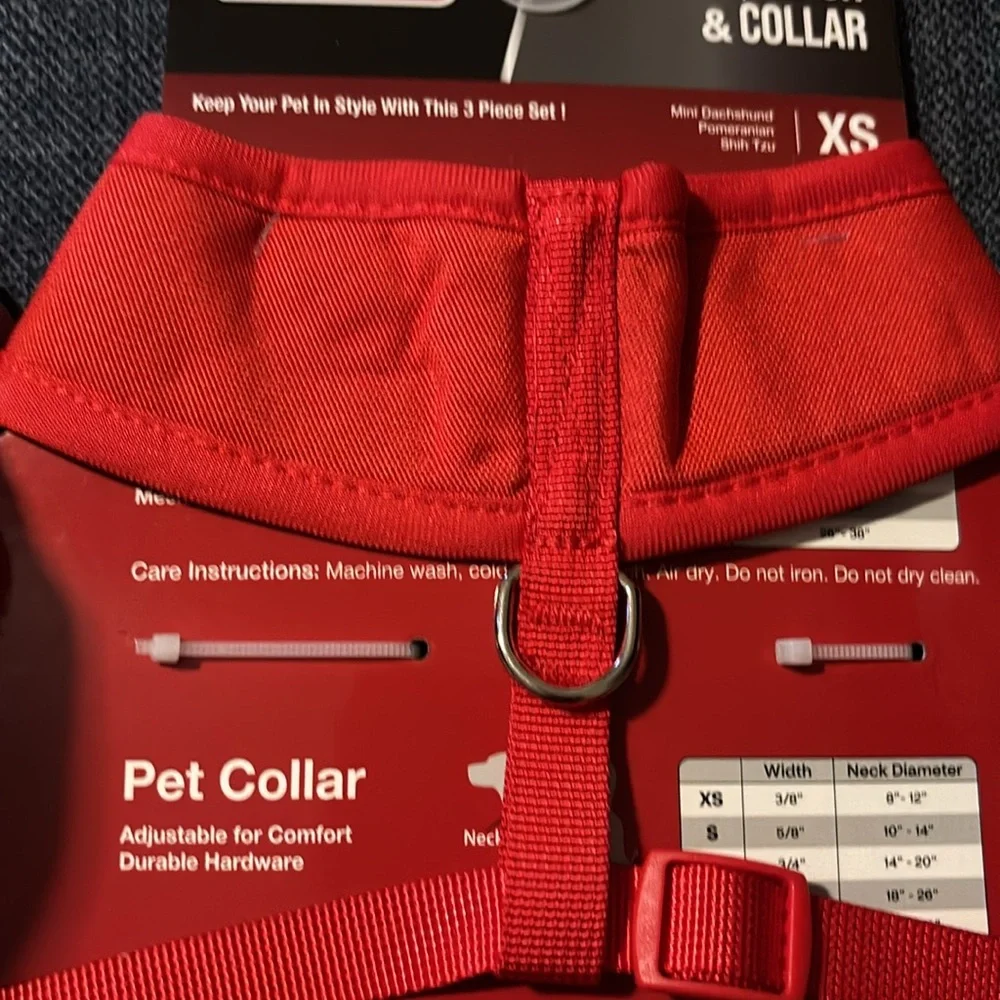 Coleman Red 3 Piece Dog Harness, Leash & Collar Set in Size XS BNWT - Picture 8 of 12